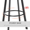 3 Piece Industrial Adjustable Dining Table Set, Bar Height Bistro Table and Swivel Pub Stools for Small Space