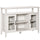 Retro Sideboard Buffet Cabinet with Storage Shelves, 2 Framed Glass Doors and Anti-Topple, White