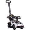 2-IN-1 Ride On Push Car, Essenza SCV12 Licensed Toddler Sliding Car, Walker Push-Along with Horn Engine Sound and Steering Wheel, Manual, White