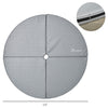 2" T x 5' W Round Folding Portable Pole Dance Crash Mat - Light Grey