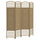 4 Panel Folding Room Divider Portable Privacy Screen Wave Fiber Room Partition for Home Office Natural