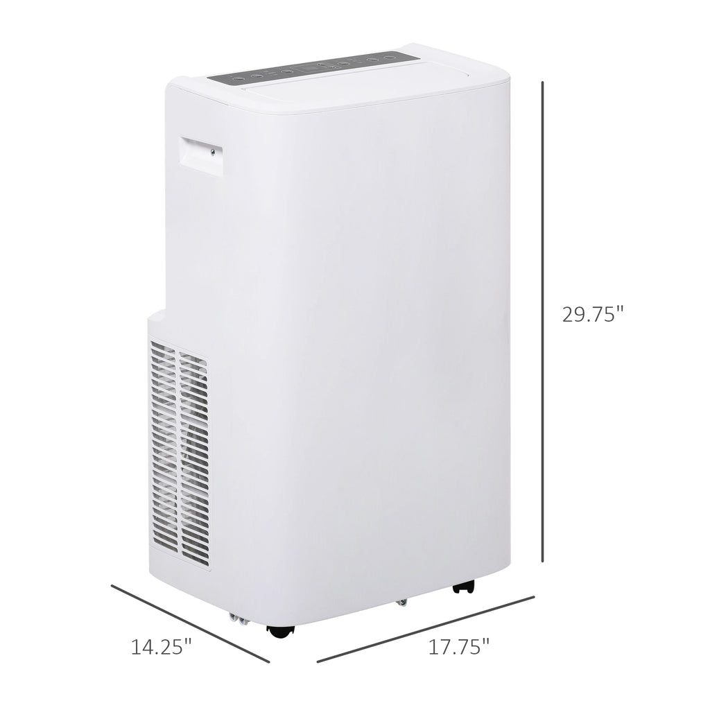 12000BTU Portable Mobile Air Conditioner Cooling Dehumidifying Ventilating with Remote Controller, LED Display, 3 Speed Fan, 24-Hour Timer