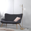 Floor Lamp w/ 2pcs Glass Lamp Shade Modern Portable Decorative Lamp  White