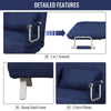 Sleeper Chair Bed, Convertible Sofa Bed with 5 Position Adjustable Backrest, Armchair Sleeper with Pillows, Leisure Lounge Couch, Blue