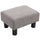 16" Cube Modern Linen Fabric Pouf Footrest Ottoman - Grey