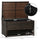 Outdoor Deck Box & Waterproof Shoe Storage, PE Rattan Wicker Towel Rack with Liner for Indoor, Outdoor, Patio Furniture Cushions, Pool, Toys, Garden Tools, Brown