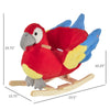 Kids Ride-On Rocking Horse Toy Parrot Style Rocker with Fun Music & Soft Plush Fabric for Children 18-36 Months