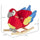 Kids Ride-On Rocking Horse Toy Parrot Style Rocker with Fun Music & Soft Plush Fabric for Children 18-36 Months