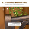 Cast Aluminium Garden Bench 2 Seater Antique Loveseat for Outdoor Patio Porch Park, Bronze