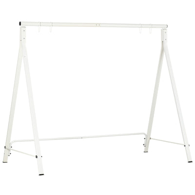 Metal Porch Swing Stand, Heavy Duty Swing Frame, Hanging Chair Stand Only, 660 LBS Weight Capacity, for Backyard, Patio, Lawn, Playground, White