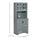 Freestanding Kitchen Pantry Cabinet, Tall Kitchen Storage Cabinet with Glass Framed Door and Microwave Space, Accent Kitchen Pantry, Grey