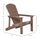 Outdoor HDPE Adirondack Deck Chair,Plastic Lounger with High Back and Wide Seat,Brown