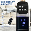 47" Oscillating Tower Fan Cooling for Bedroom with 3 Speeds, Floor Fan with 12h Timer, LED Display, and Remote Control, Black