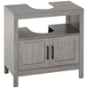 Pedestal Sink Storage Cabinet, Bathroom Under Sink Cabinet with 2 Doors and Open Shelf, Bathroom Vanity, Space Saver Organizer, Grey