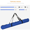 4 Piece Dog Agility Training Equipment with Adjustable Height Jump Bars, Included Carry Bag, & Displacing Top Bar, Blue