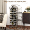 45 Bottle Standing Wine Storage, Metal Wine Rack with Sliding Lock Door, Floor Wine Rack, Wrounght Iron Wine Bottle rack, Antique Bronze