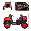 Two-Seater Tractor for Kids with Detachable Bucket, 12V Battery Powered Ride on Farm Truck with Parent Control, 2 Speeds, Music Lights, Suspension Wheels, for 37-72 Months, Red