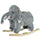 Kids Ride-On Rocking Horse Toy Mammoth Style Rocker with Realistic Sound & Soft Plush Fabric for Children 18-36 Months