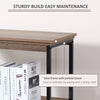 4-Tier Industrial Modern Style Open Standing Bookshelf Organizer Storage Rack for Living Room, Bedroom, Brown/Black