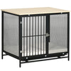 Dog Crate Furniture with Water-Resistant Cushion Medium Dog Kennel, Oak, 31.5" x 22" x 28"