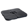 4 Pieces Cantilever Patio Umbrella Base Stand, Outdoor Offset Umbrella Weight Plates, 158 lb Capacity Sand or 60 Liter Capacity Water, Black