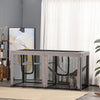Large Mesh Cat House Kitty Indoor/Outdoor Playpen, Pet Cage with 2 Zipper Doors Soft Hammock Pet Bed, Black & Grey