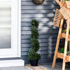 3ft Topiary Artificial Faux Cedar Tree Spiral Fake Plant, Pre-potted & Features High-Quality Detailed Look for Indoor or Outdoor