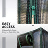94.5" x 47.25" x 72.75" Walk-in Greenhouse with High-Quality HDPE Cover & 2 Zippered Doors for Plants/Herbs