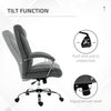 High Back Office Chair, Fabric Executive Office Chair with Padded Armrests, Ergonomic Chair with High-End Gas Lift and Linen-Feel Fabric, Grey