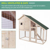 2-tier Wood Rabbit Hutch Backyard Cage Small Animal House with Ramp and Outdoor Run the Perfect Project 55" L