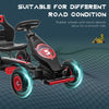 Kids Pedal Go Kart, Outdoor Ride on Toys with Ergonomic Adjustable Seat, Anti-slip Rubber Wheels Suspension System, Safety Hand Brake, Gift for Boys Girls, Ages 5-12 Years, Red