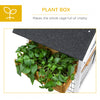 48.5" Wooden Rabbit Hutch Outdoor Pet Playpen Bunny House Enclosure with Plant Box, Slide-out Tray, Ramp, for Small Animals, Natural