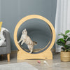 Cat Running Wheel Cat Tree with Carpet Runway Cat Exercise Wheel with Brake Cat Tower Pet Furniture for Kittens Natural