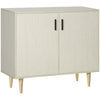 Modern Kitchen Storage Cabinet, Accent Sideboard with Adjustable Shelves and Wood Legs for Dining Living Room, Natural