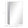 Wall Mounted Bathroom Medicine Cabinet Mirrored Cabinet with Hinged Door 3-Tier Storage Shelves Silver