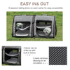 Cat Carrier 39" Portable Soft-Sided Pet With Divider  Dual Compartment  Oxford Fabric  & Storage Bag  Grey