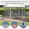 Universal Replacement Mesh Sidewall Netting for 10' x 13' Gazebos and Canopy Tents with Zippers, (Sidewall Only) White