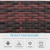 4-piece Cushioned Outdoor Rattan Wicker Round Sunbed or Conversational Sofa Set with Sun Canopy for Lawn Garden Backyard Poolside, Blue