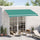 13' x 8' Manual Retractable Sun Shade Patio Awning with Durable Design & Adjustable Length Canopy, Green