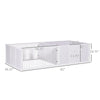 Wooden Whelping Box for Dogs for All Sized Dogs, Dog Whelping Pen with Adjustable Height Entrance Door, Large Puppy Playpen, 81" x 39" x 20", White