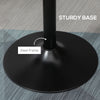 Bistro Table, Bar Height Table with Weathered Wood Top, Steel Frame, Round Bar Table for Home Bar, Kitchen, Dining Room, Brown/Black