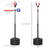 Free Standing Speed Bag, Adjustable Boxing Bag with Stand, Reflex Bar, Punching Pad and Suction Cup Base