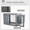 Furniture Style Indoor Dog Crate, End Table Pet Cage Kennel with Double Doors, and Locks, for Small and Medium Dogs, Grey