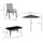 8 Piece Patio Dining Set with Table Umbrella, 6 Chairs and Rectangle Dining Table, Outdoor Patio Furniture Set, Grey
