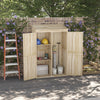 Wooden Garden Shed Tool Storage, Garden Shed with Double Magnet Doors, Tilted Roof, 47.25"  x 22.5" x 72'', Natural