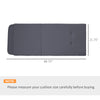 Porch Swing Cushions with Backrest and Ties, 48.75" x 21.75" Outdoor Swing Replacement Cushions for Patio Furniture, Set of 2, Dark Gray