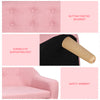 2-Seat Kids Sofa Linen Fabric and Wooden Frame Sofa for Kids and Toddlers Ages 3-6, 11" High Seat, Pink
