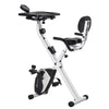Indoor Exercise Bike 8-Level Adjustable Magnetic Resistance Cardio Trainer Seat Cycling Bike, w/ Desktop
