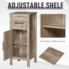 Freestanding Bathroom Floor Cabinet with Drawer and Adjustable Shelf  Wooden Vanity Toilet Storage Cupboard for Entryway Living Room