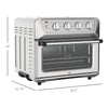 Air Fryer Toaster Oven, 21QT 7-In-1 Convection Oven Countertop, Warm, Broil, Toast, Bake and Air Fry, 1800W, Stainless Steel Finish